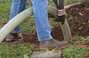 Eric of Simpson Septic Incorporated on a job site